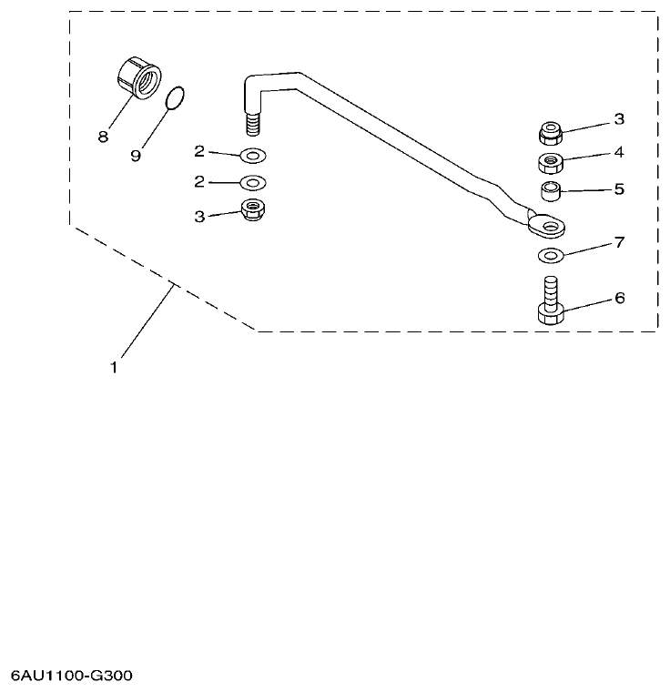 Yamaha 9JMH, 9JE STEERING GUIDE parts diagram